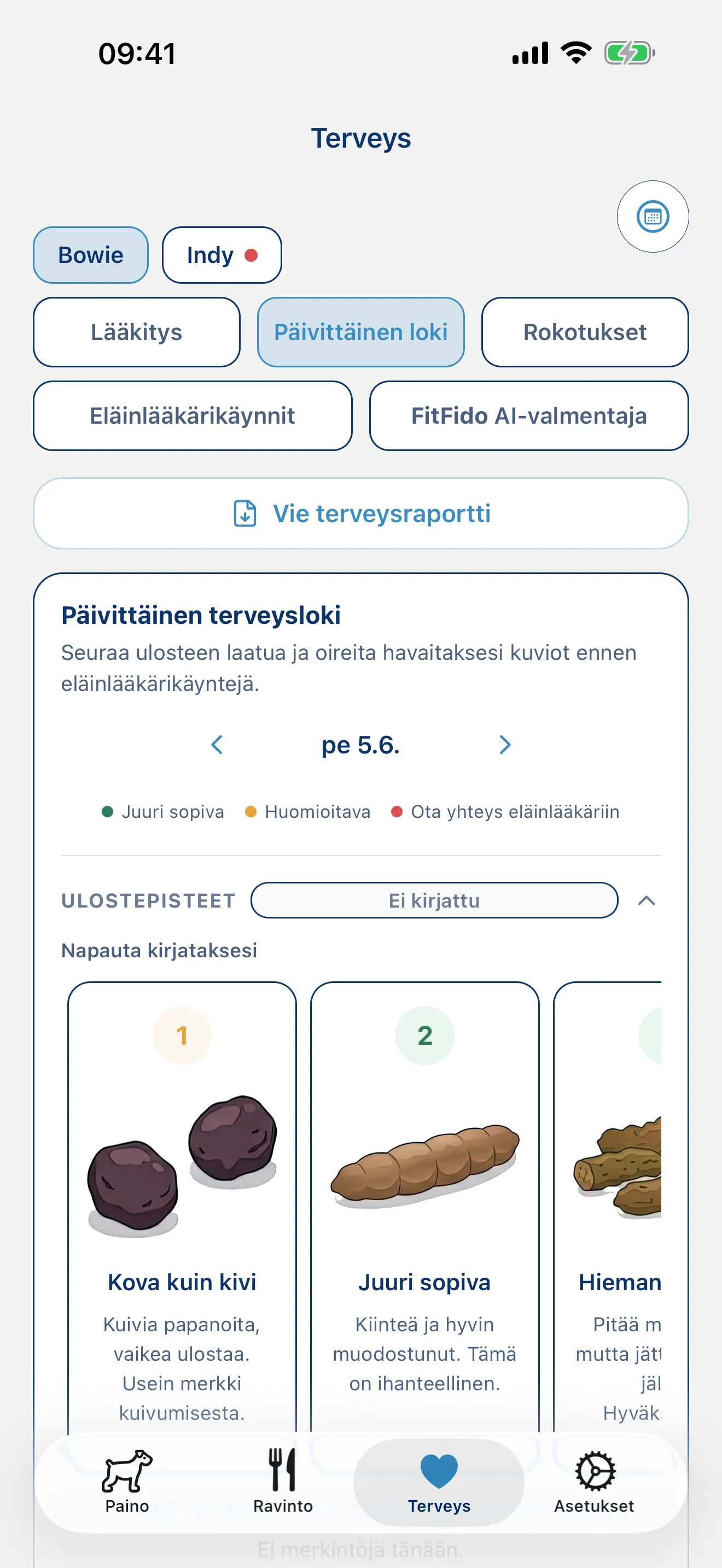 Kirjaa päivän tapahtumat. Jokainen oire, jokainen huomio.