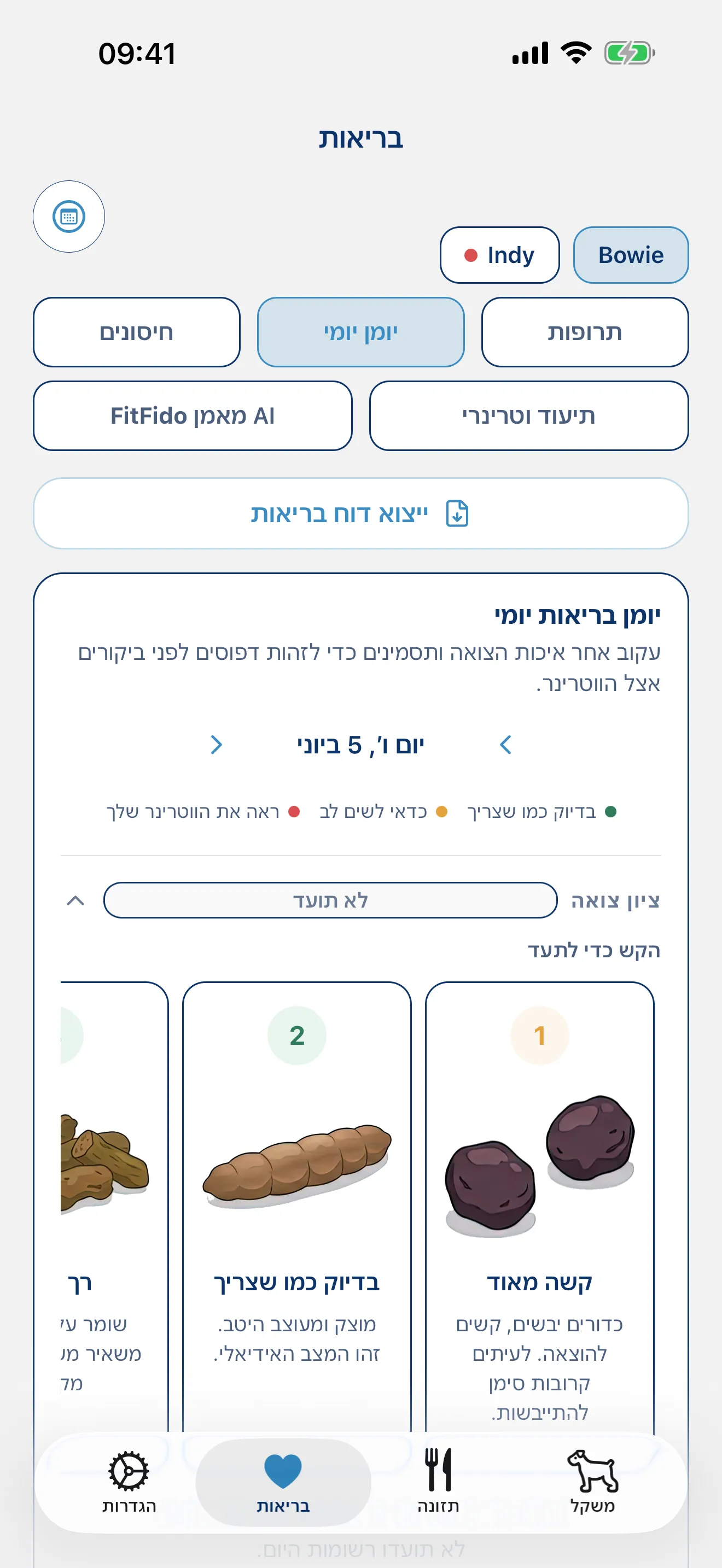 מתעדים את היום. כל תסמין, כל הערה.