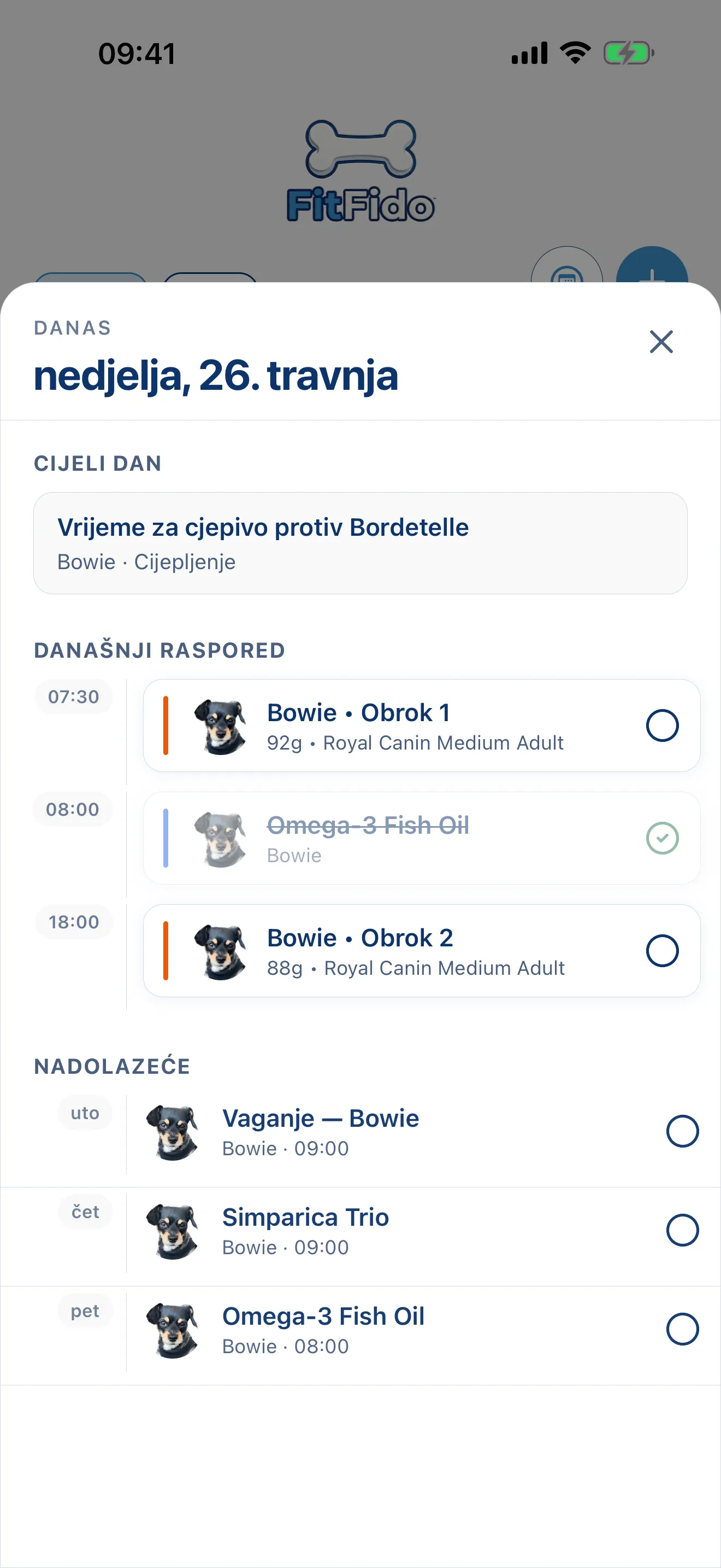 Cijeli dan, već isplaniran.