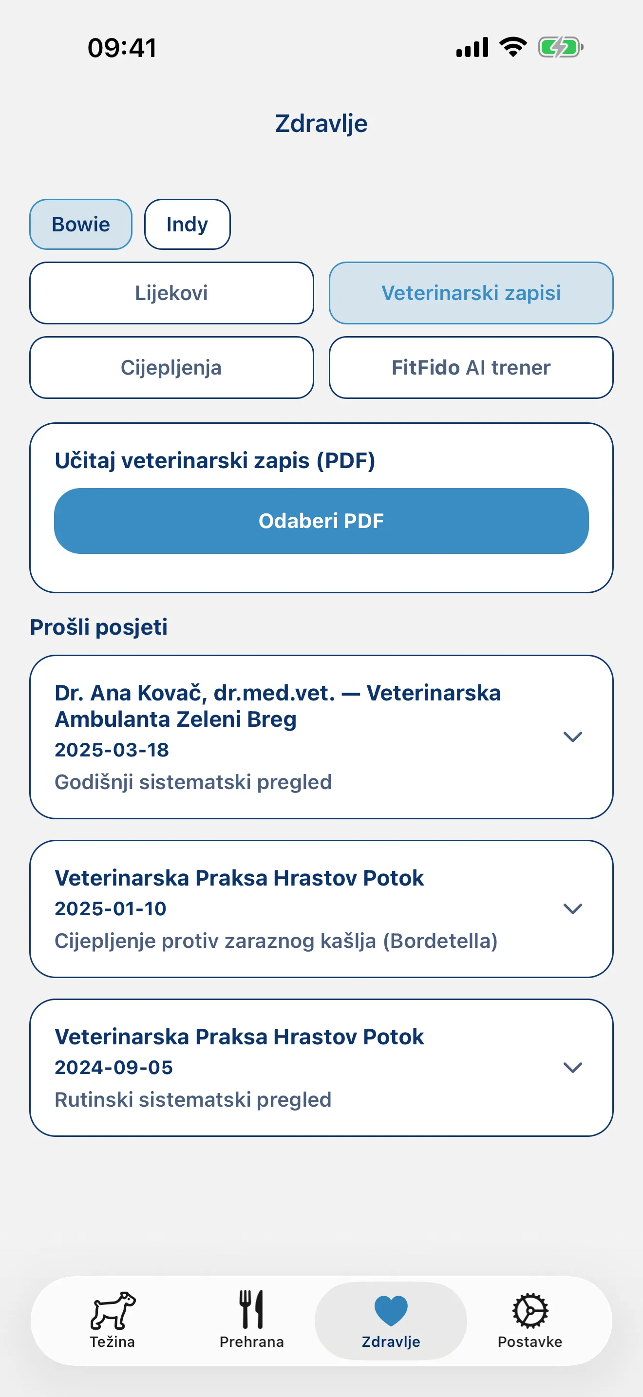 Lijekovi, cjepiva, veterinarski kartoni. Riješeno.