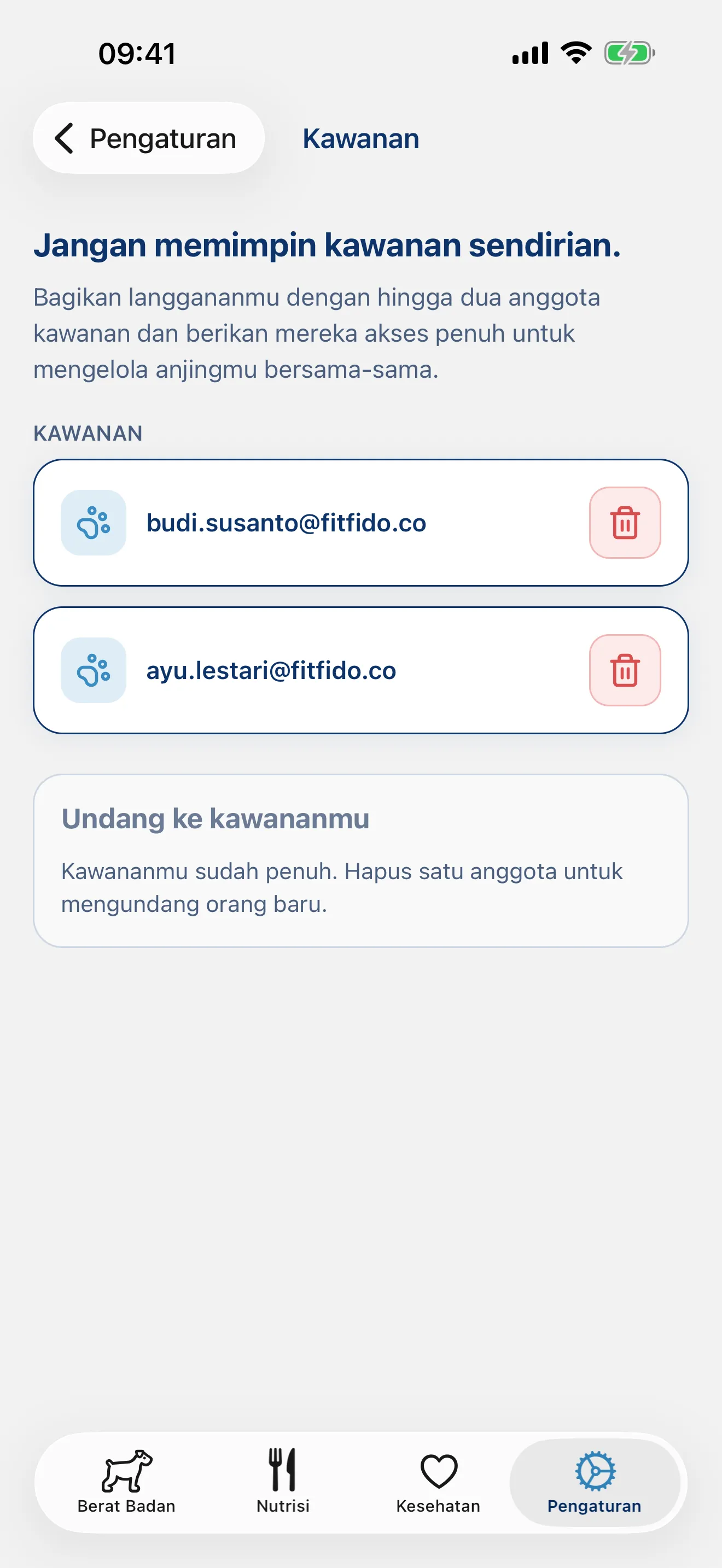 Jangan memimpin Pack sendirian.