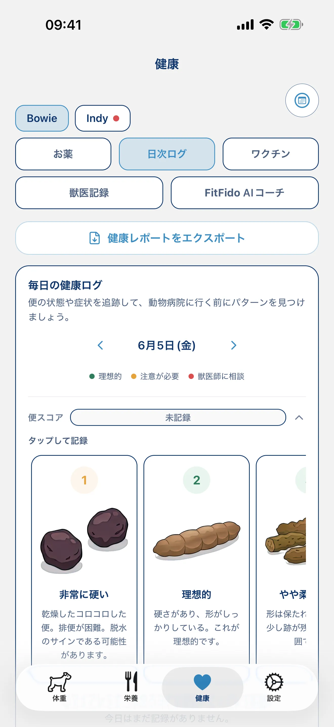 毎日の記録を。 症状も、メモも、すべて。
