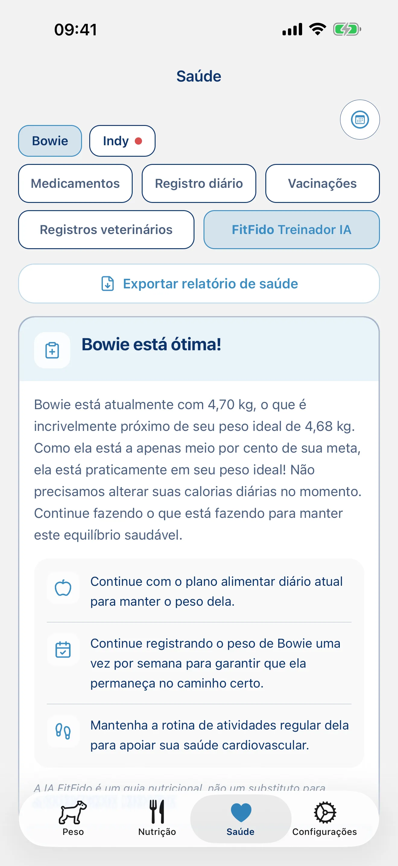 Um treinador que aprende sobre o seu cão.