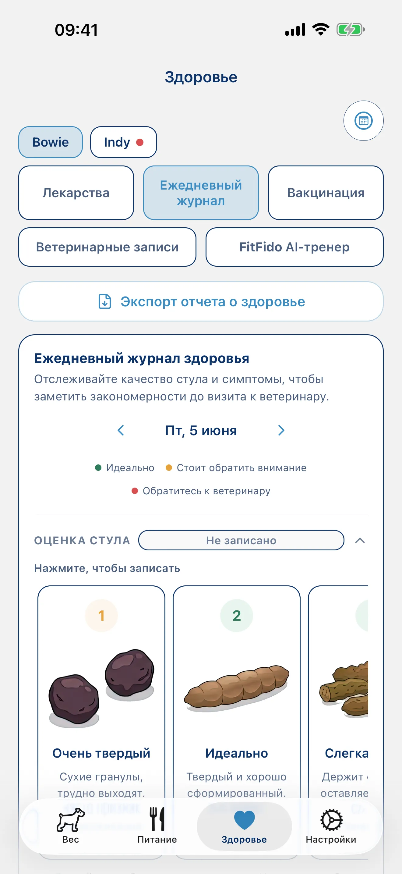 Записывайте события дня. Каждый симптом, каждая заметка.