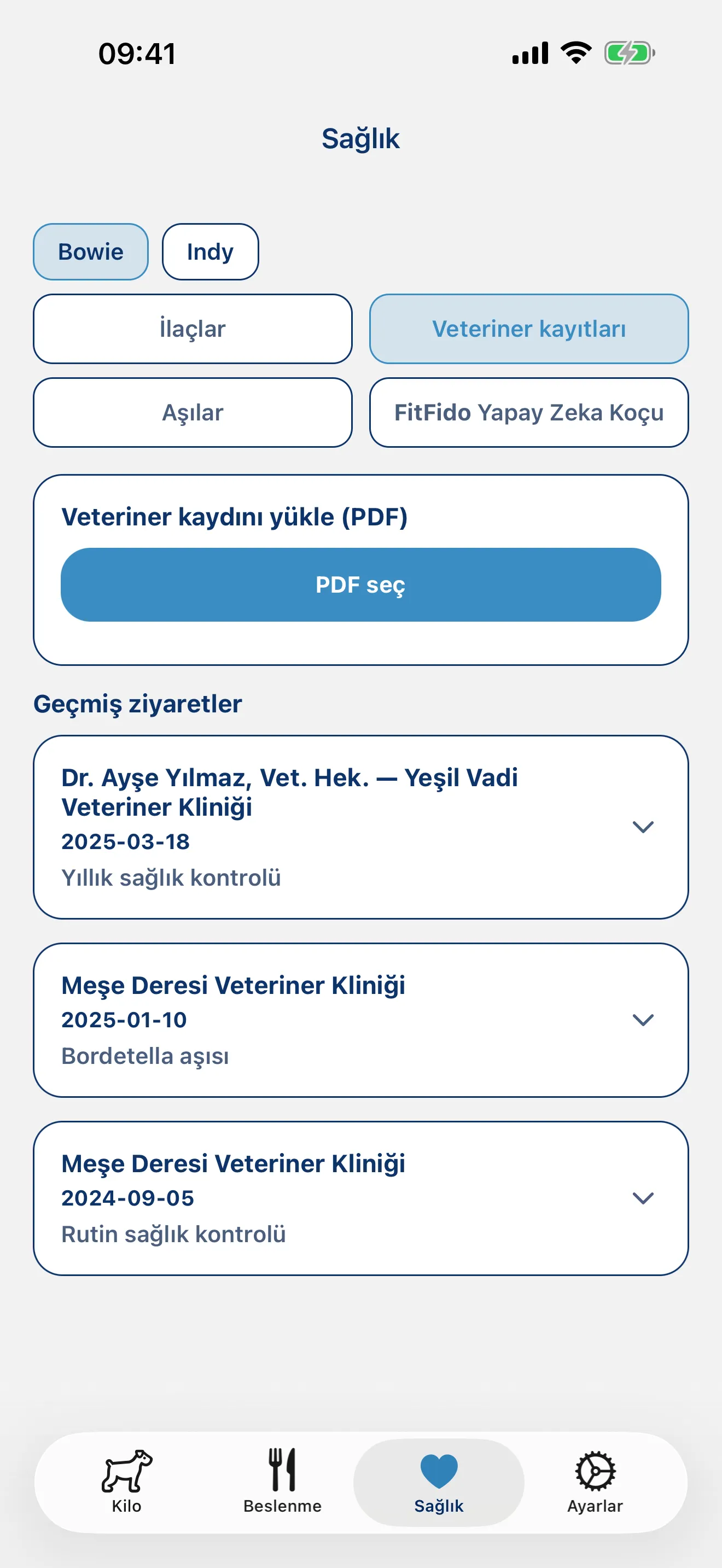 İlaçlar, aşılar, veteriner kayıtları. Hepsi halledildi.